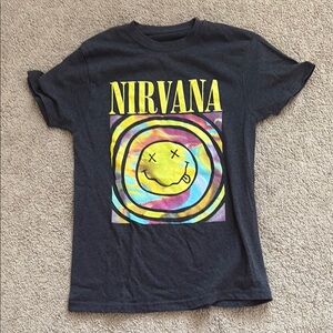 NIRVANA Womens Black Graphic T-Shirt